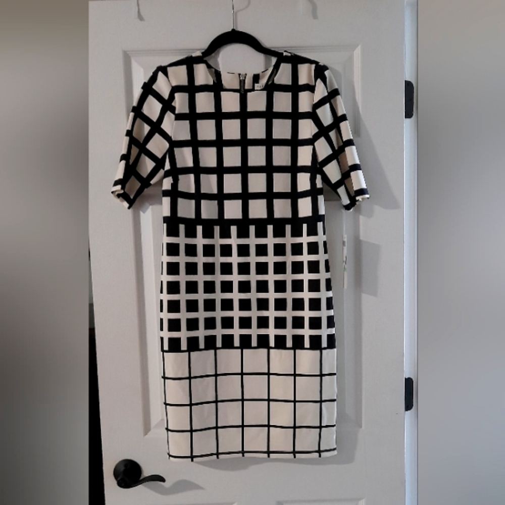 Black and white checkered dress